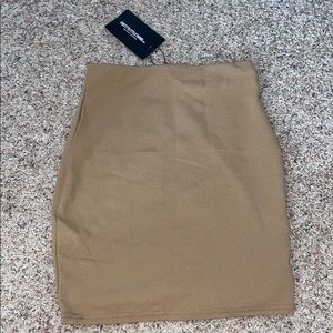 short tan skirt